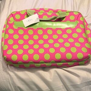 Pink and Green Polka Dot Bag